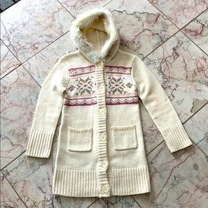 White Long Cardigan for 6Y